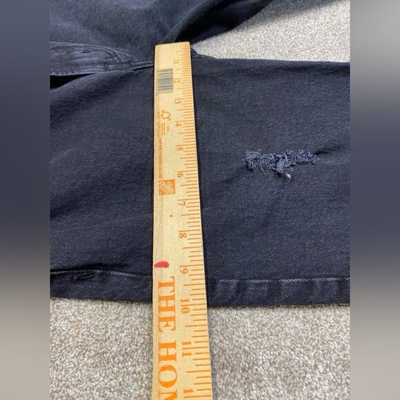 Abercrombie & Fitch the 90s relaxed jeans high rise womens 0/25xs black stretch - Picture 11 of 12